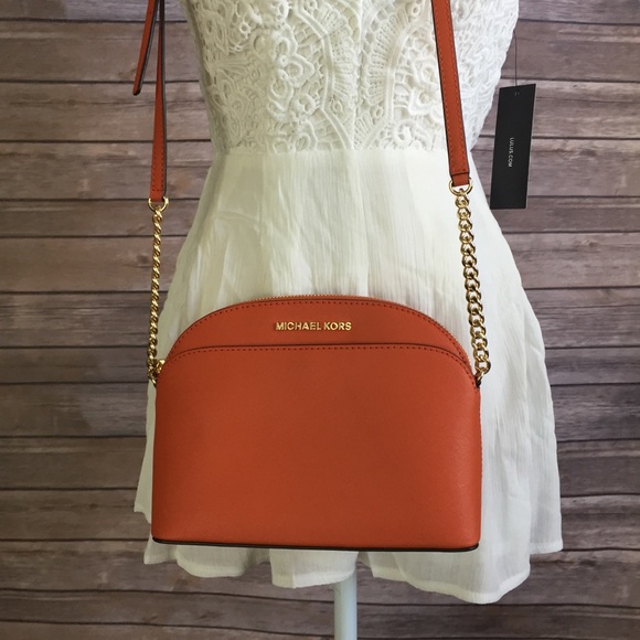 Michael Kors Handbags - NWT MICHAEL KORS TANGERINE MD CROSSBODY LEATHER